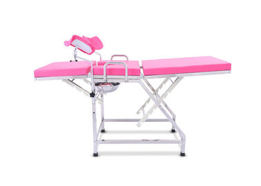 Tabelle ginecologiche dell'esame medico dell'acciaio inossidabile, sedia portatile rosa dell'esame