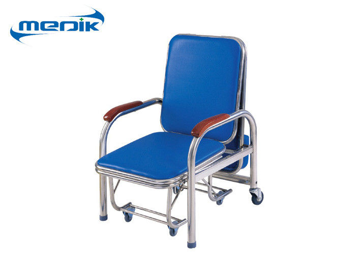 La mobilia piegante dell'ospedale presiede il letto relativo dell'acciaio inossidabile con la sedia con la macchina per colata continua